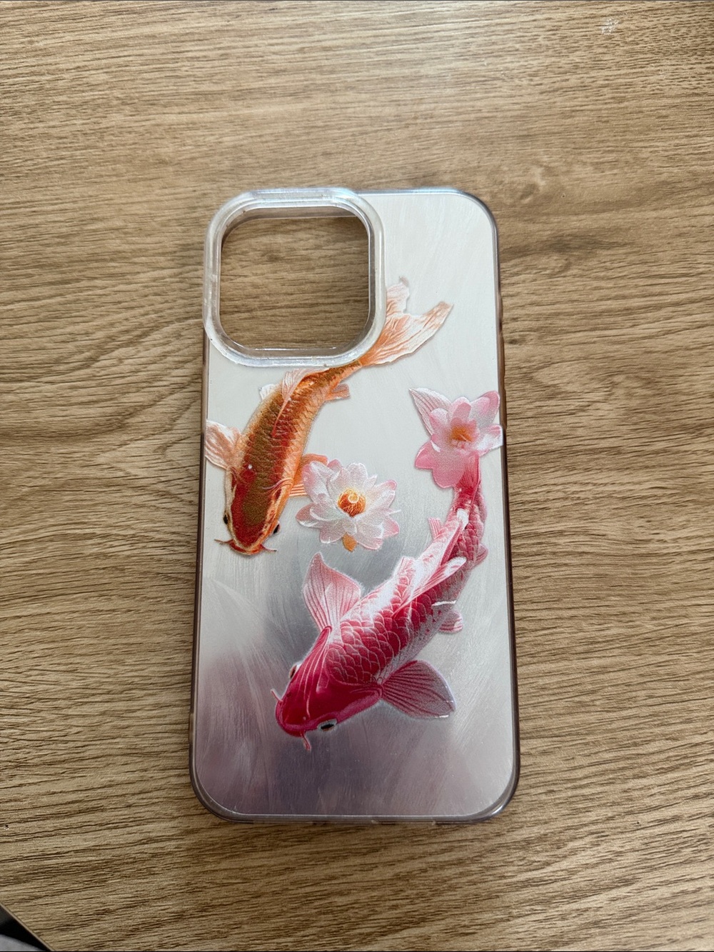 Koi Fish Phone Case - Pink & Orange Floral Design